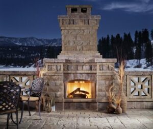 Outdoor Patio Fireplace Pavers