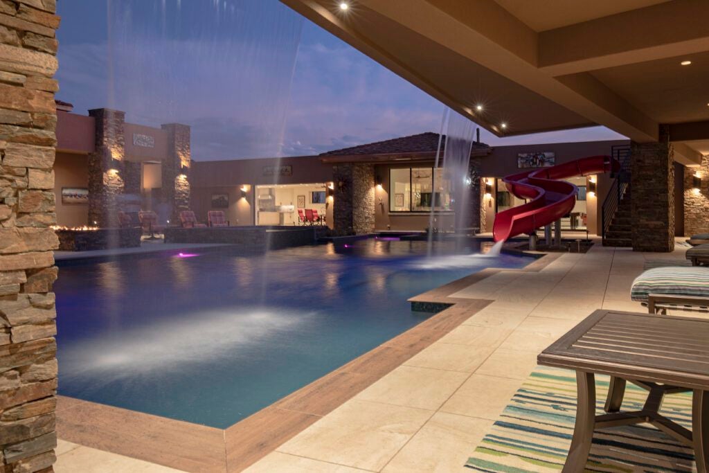 Paver Pool Deck Design of Desert Highlands in Scottsdale, AZ