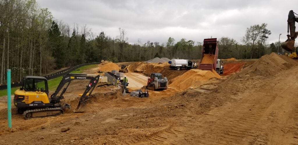 Encore Dealership Retaining Wall Installation