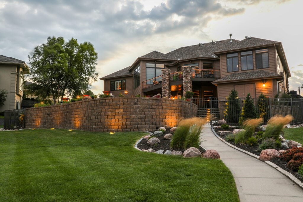 Retaining Wall Pavers of Poolside Retreat in Bennington, NE