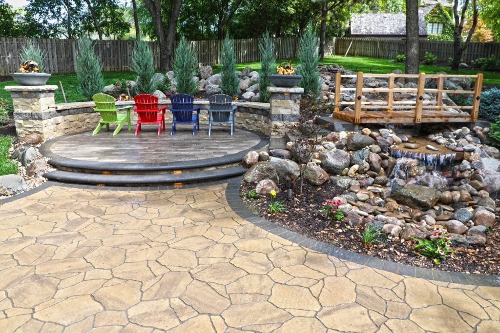 Backyard Pavers Rustic Paradise in Omaha, NE