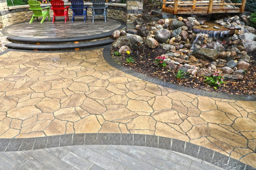 Backyard Hardscapes Pavers Rustic Paradise in Omaha, NE