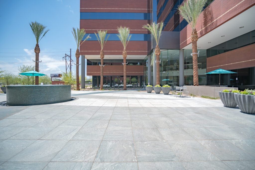 Outdoor Porcelain Paver Tiles at Sky Harbor Towers in Phoenix, AZ