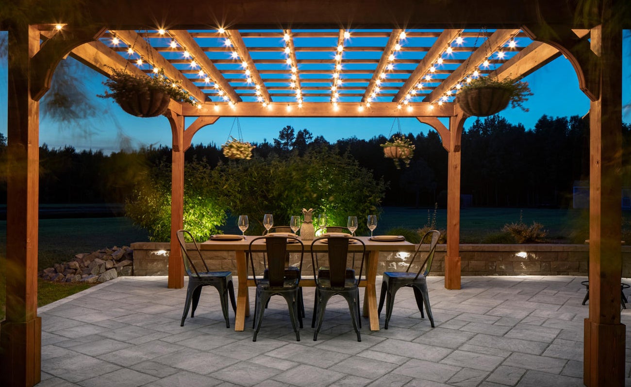 Pergola recessed lighting hotsell