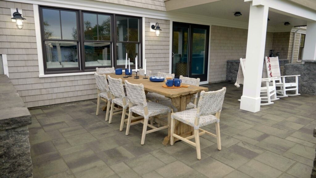 HGTV Dream Home 2021 Outdoor Spaces: stone textured patio pavers