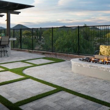 organic fire pit patio