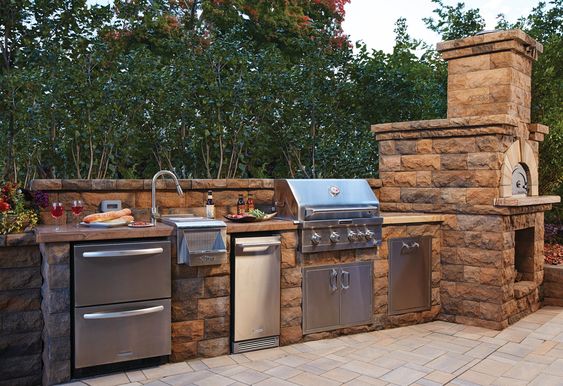 Belair Wall Outdoor Brick Kitchen