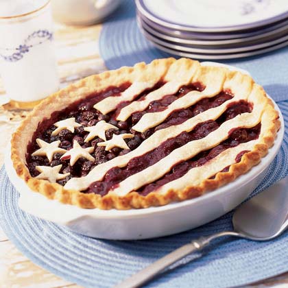 old glory cherry-blueberry pie