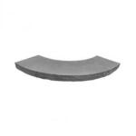 gray smooth top curved stone anchor fire pit cap