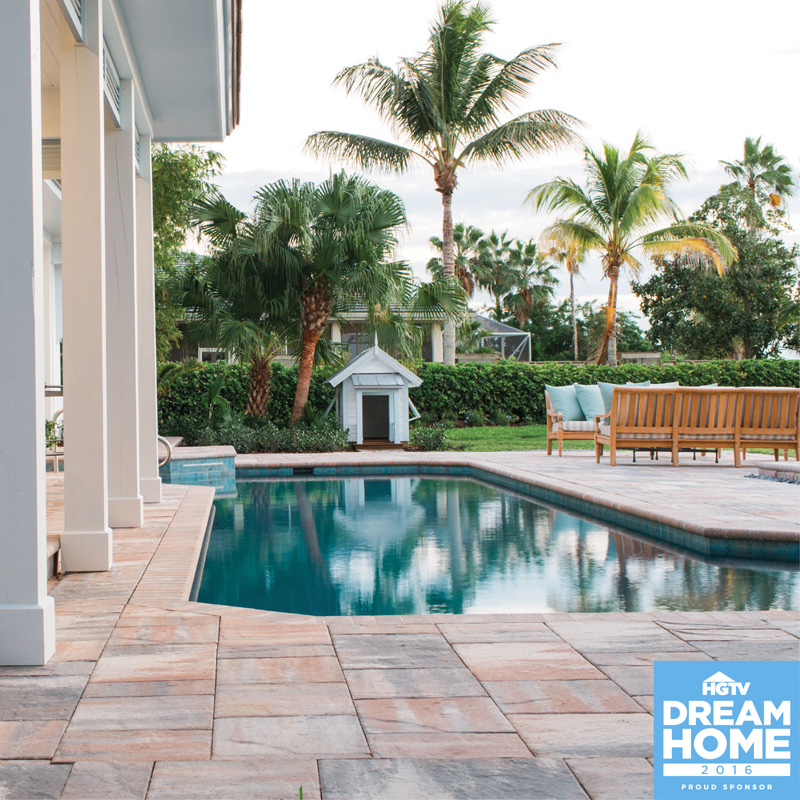 multi-level paver pool deck