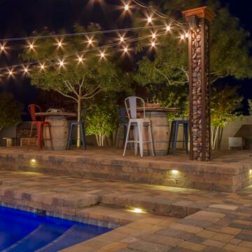 Outdoor Pool Patio Paver Design of a Backyard Entertainment Venue in Kingman, AZ