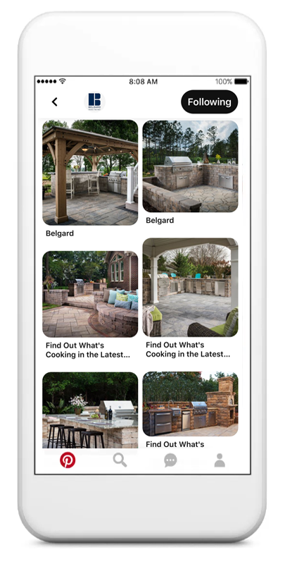 planning an outdoor kitchen pin board with Pinterest