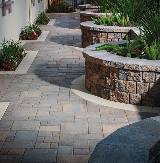 paver hardscape Borders and beds