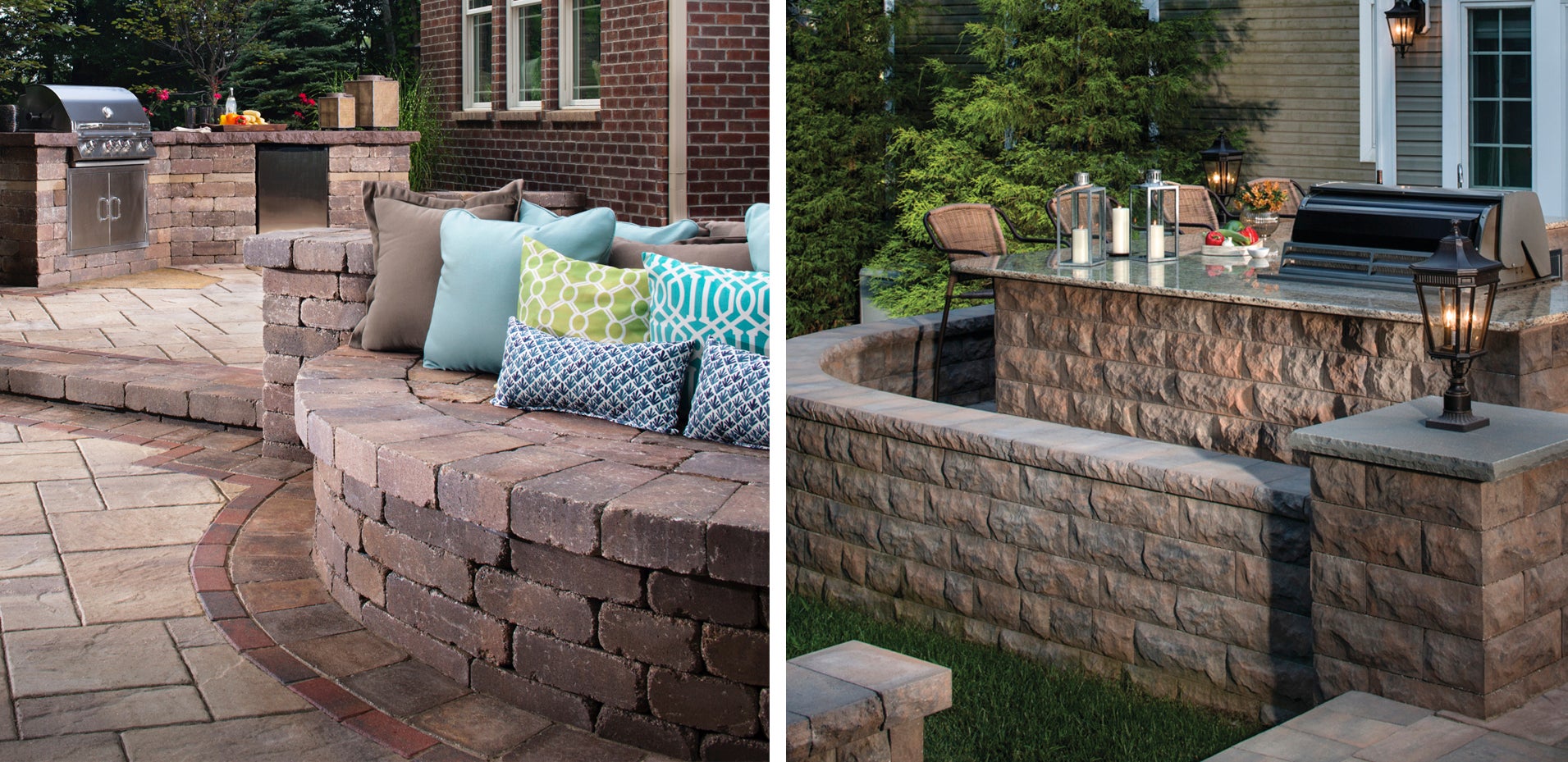 Wall Seating for Outdoor Kitchens