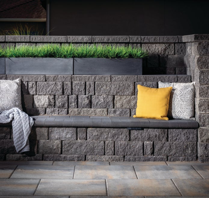 Belgard wall and bench