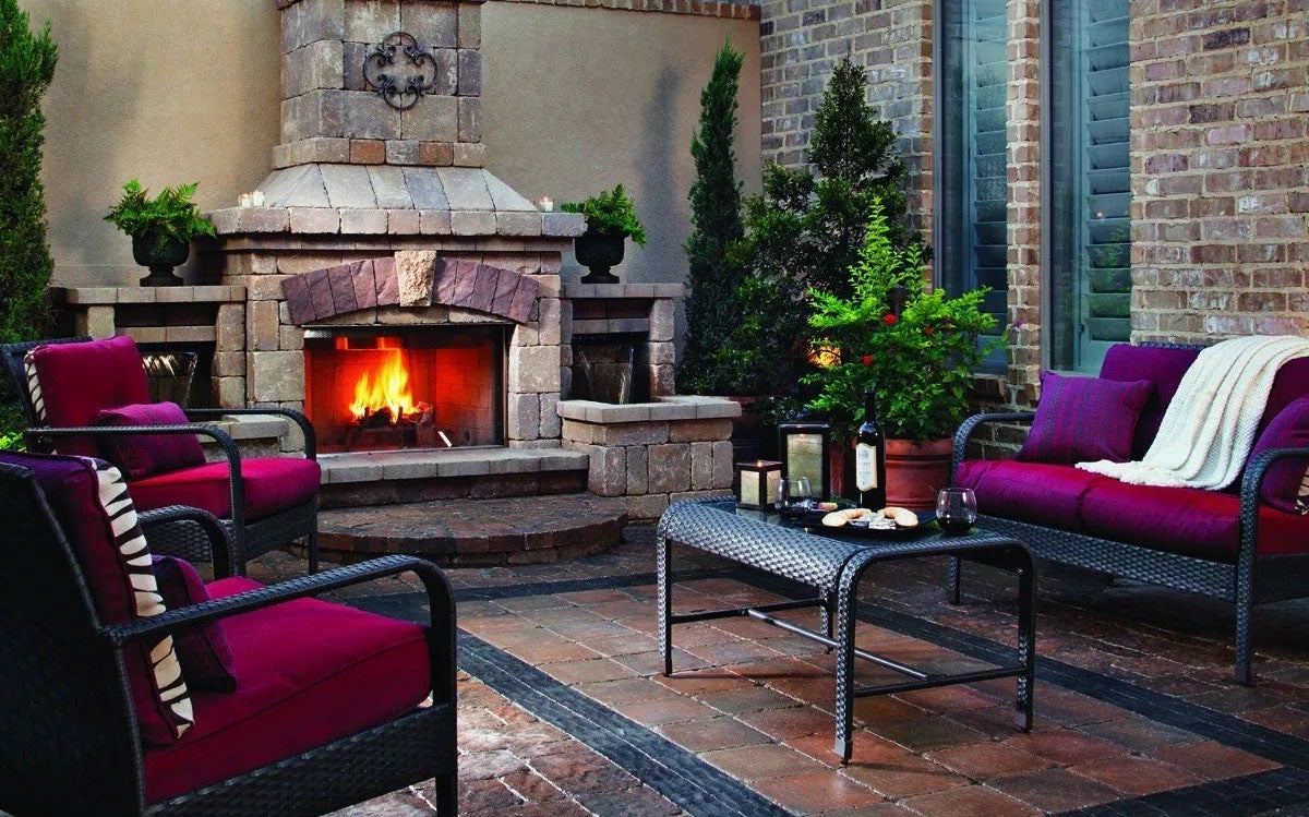 Brighton Fireplace with Container Garden Design Ideas