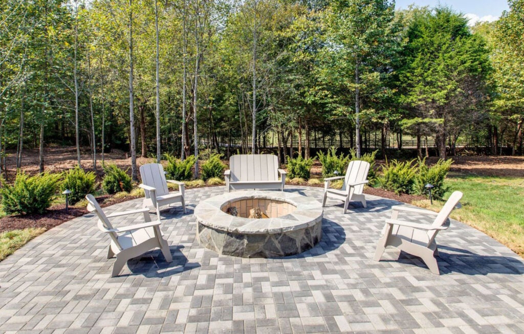 custom stone fire pit