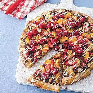 grilled desert pizza for family outdoor backyard activities