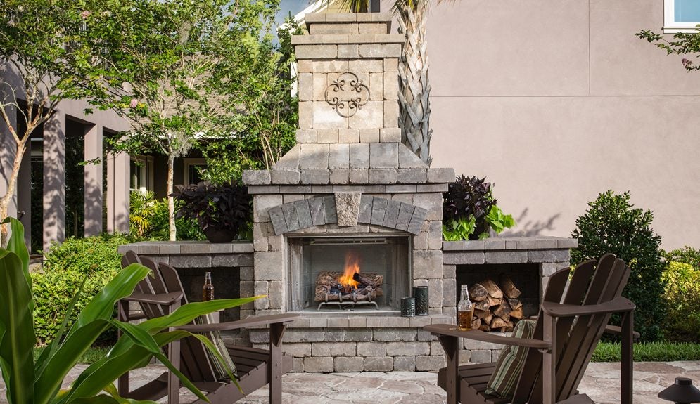 Outdoor Fireplace Brick Pavers