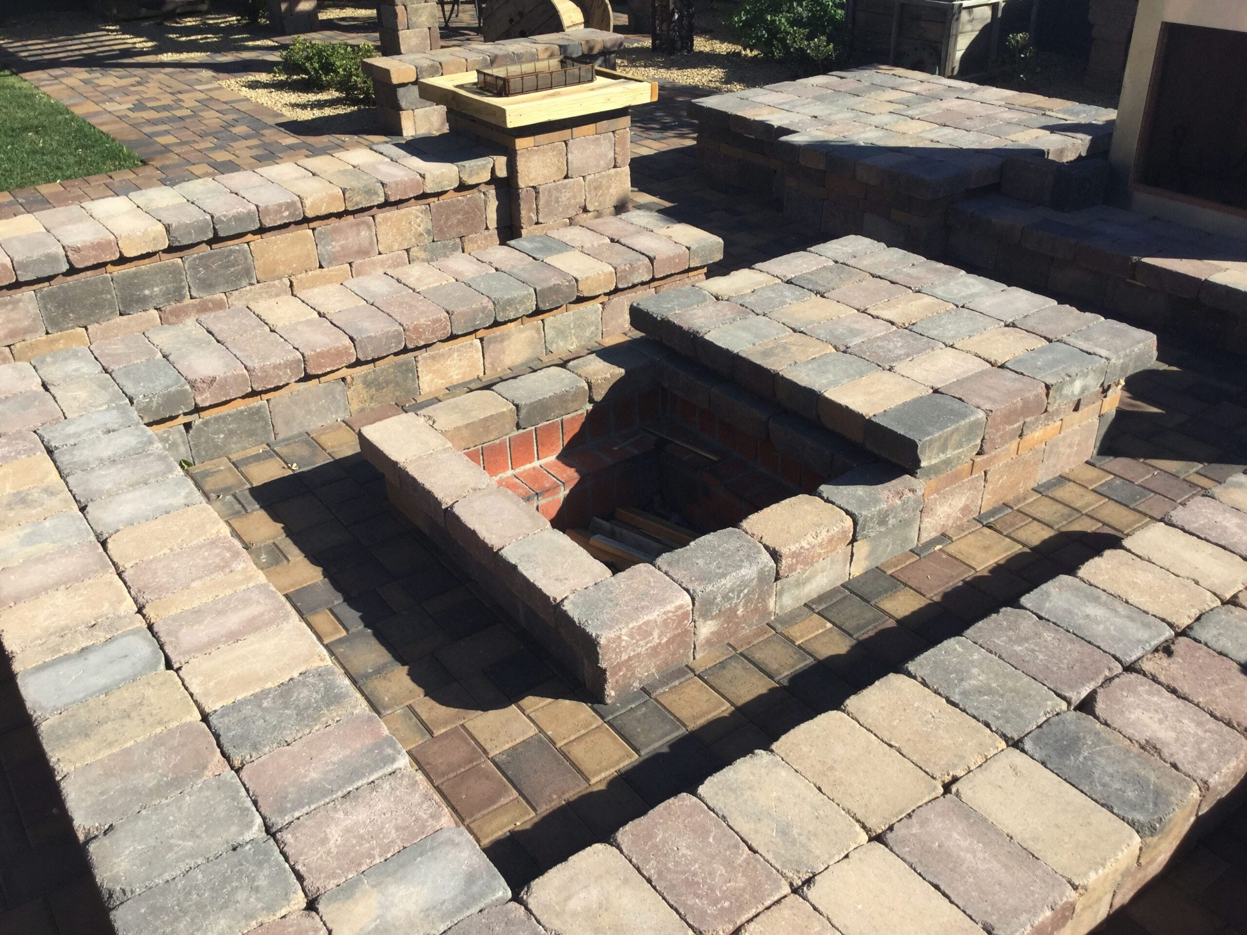 sunken fire pit patio