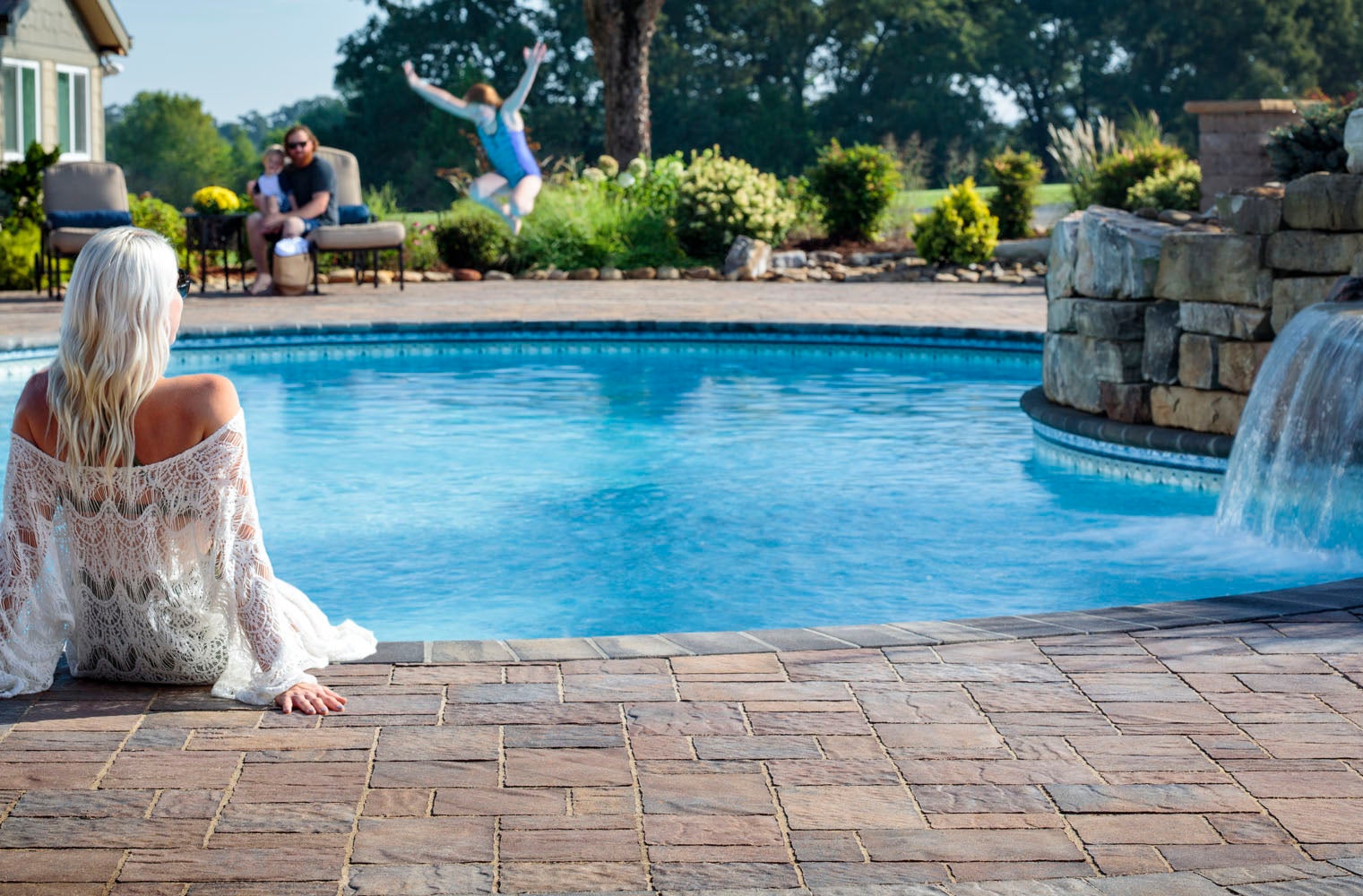 Family Backyard Pool Games