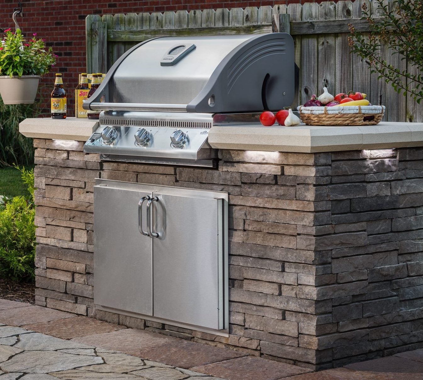 outdoor grill island