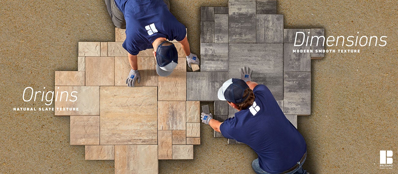 Origins Dimensions modular patio pavers
