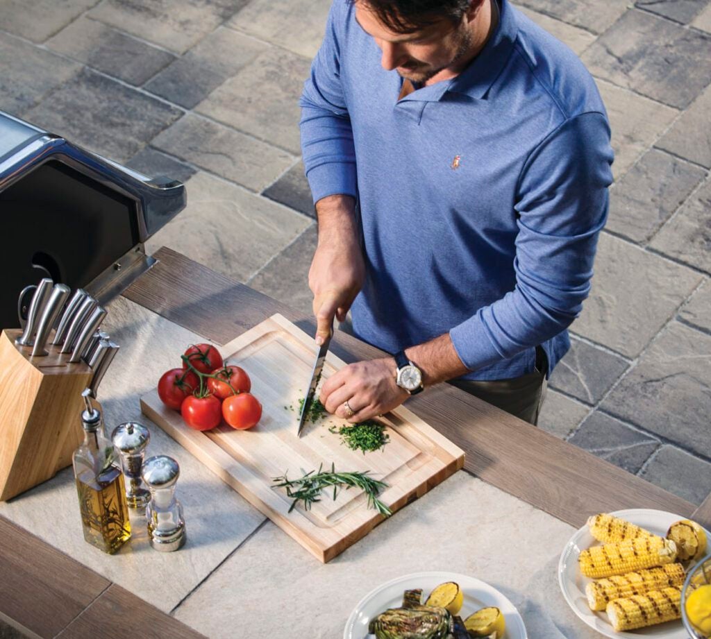 outdoor kitchen prep