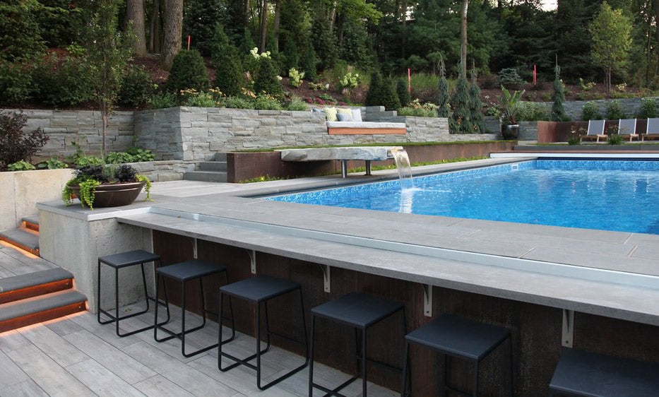 Porcelain Paver pool deck