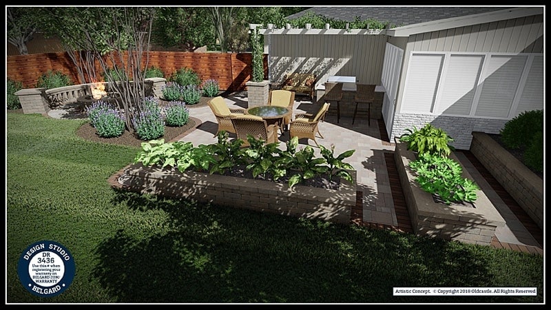 Belgard Design Studio Outdoor Living Space Rendering