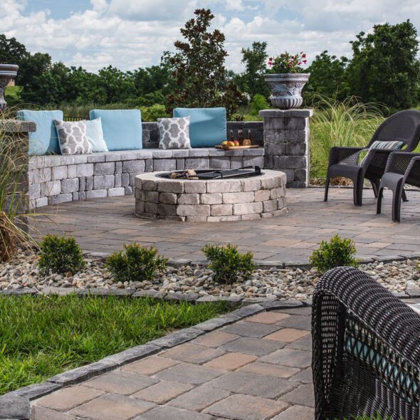 Seat Wall Design Patio Seating Walls & Fire Pit Ideas from Belgard