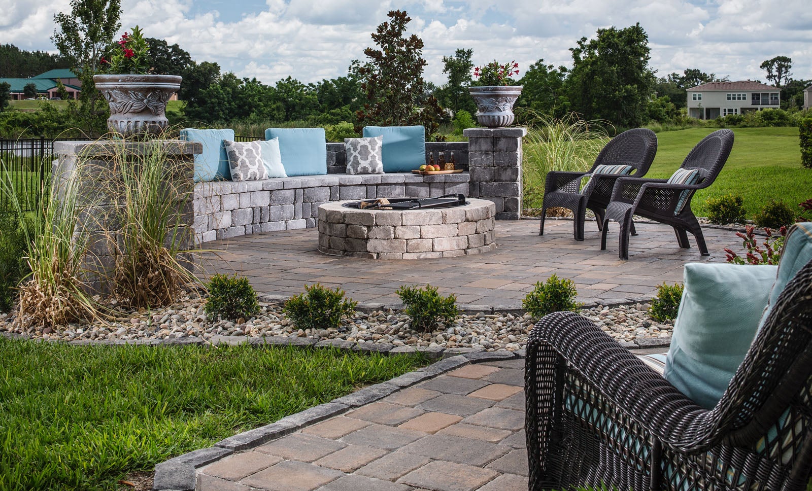 Seat Wall Design: Patio Seating Walls & Fire Pit Ideas From Belgard