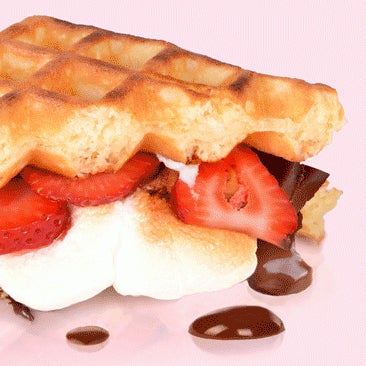 Breakfast Waffle S'More Recipe With Strawberries