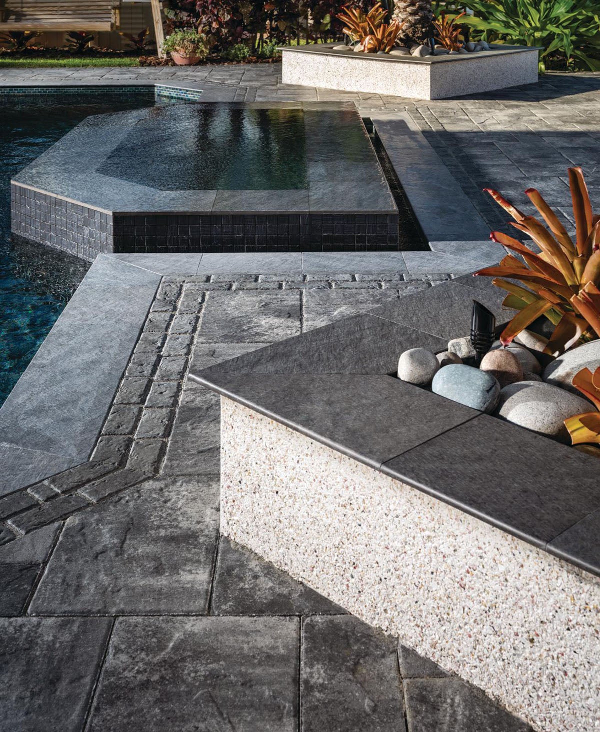 Stones Pavers (accents) Lafitt® Rustic Slab (pool deck)