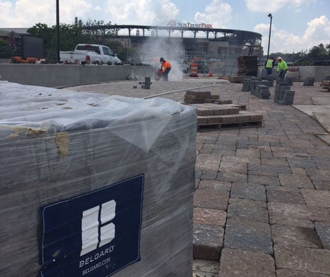 Product: Mega-Bergerac® pavers (during installation)