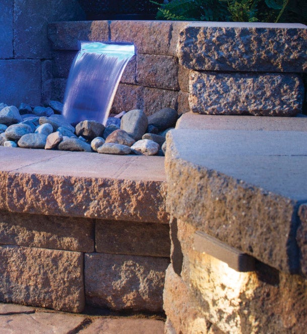 Water Feature with Lighting Technology