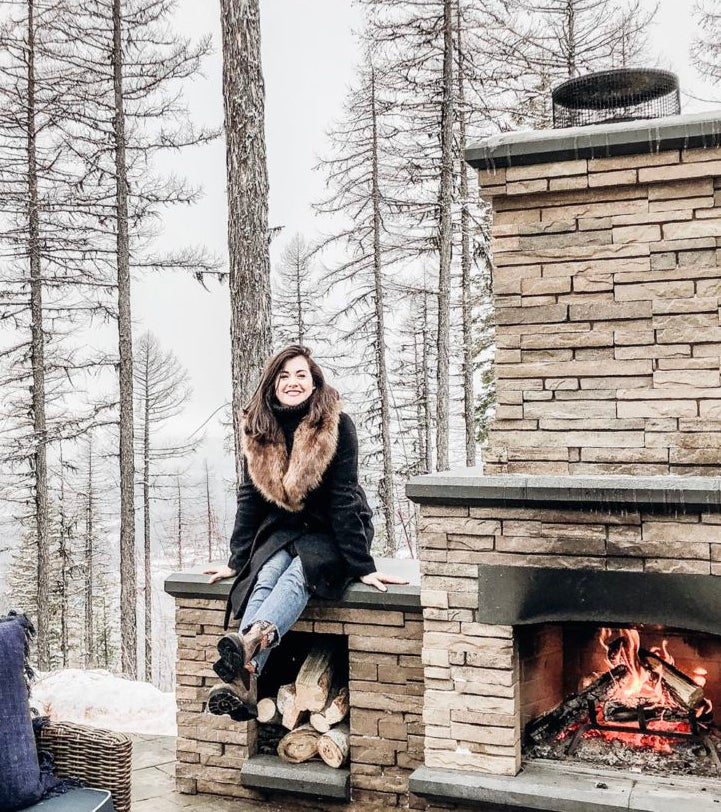 HGTV® Dream Home 2019 Outdoor Fireplace Patio Living Space