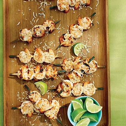 coconut lime shrimp skewers