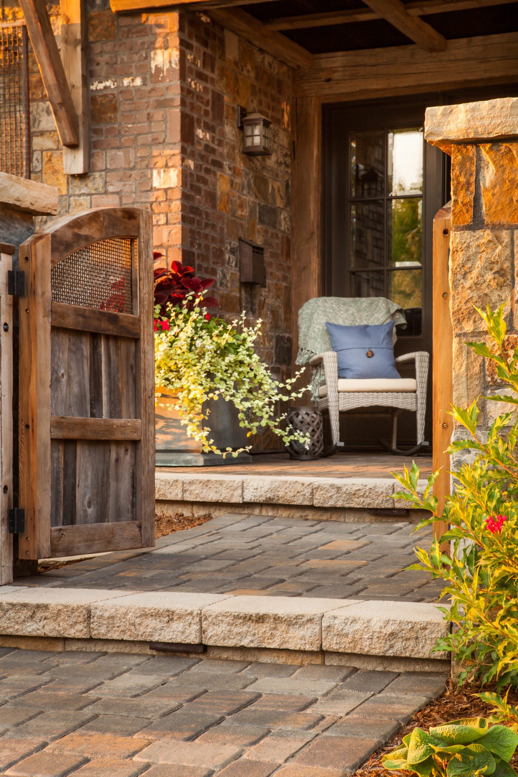 Cambridge Cobble stone paver walkway and patio