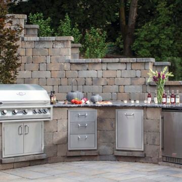 trendy outdoor kitchen