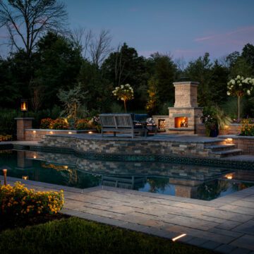 Outdoor lighting with Belgard hardscapes