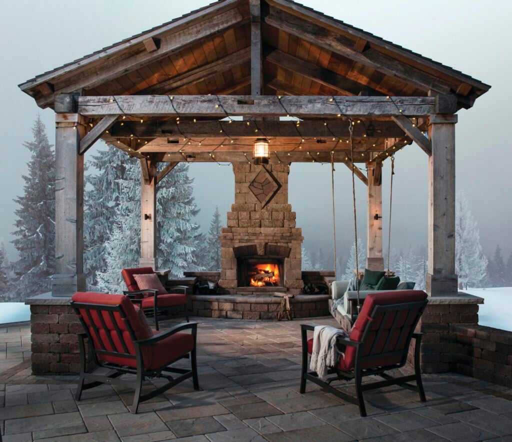 winterize outdoor stone paver patio 