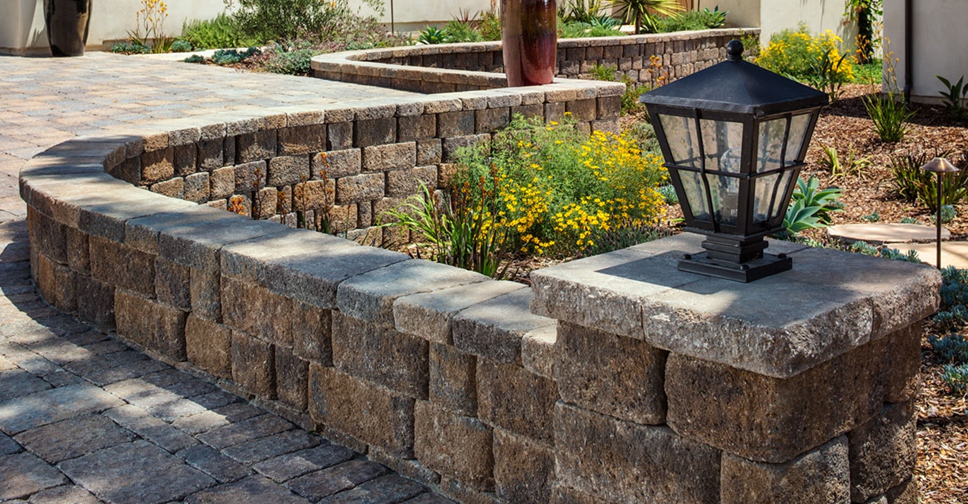 driveway retaining wall blocks in san diego california