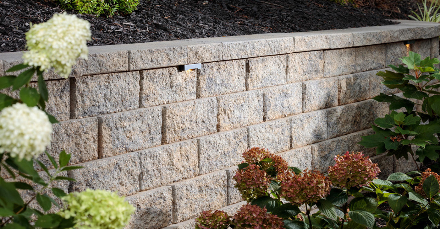 backyard concrete retaining wall stones in sacramento california