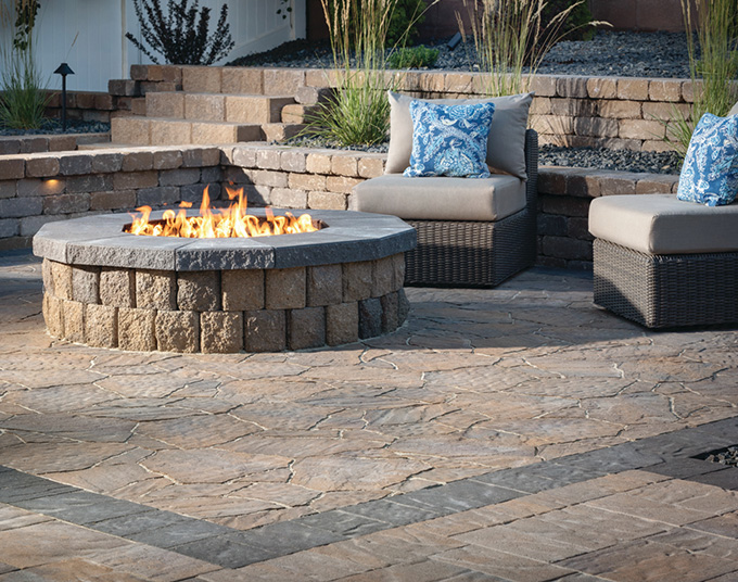 backyard tile paver design in las vegas nevada