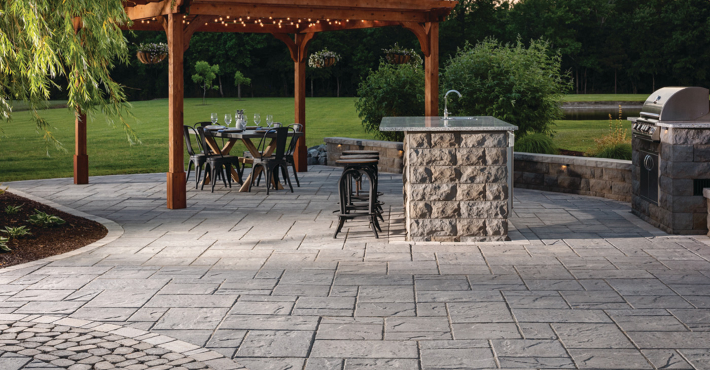 concrete patio paver design in greenville south carolina