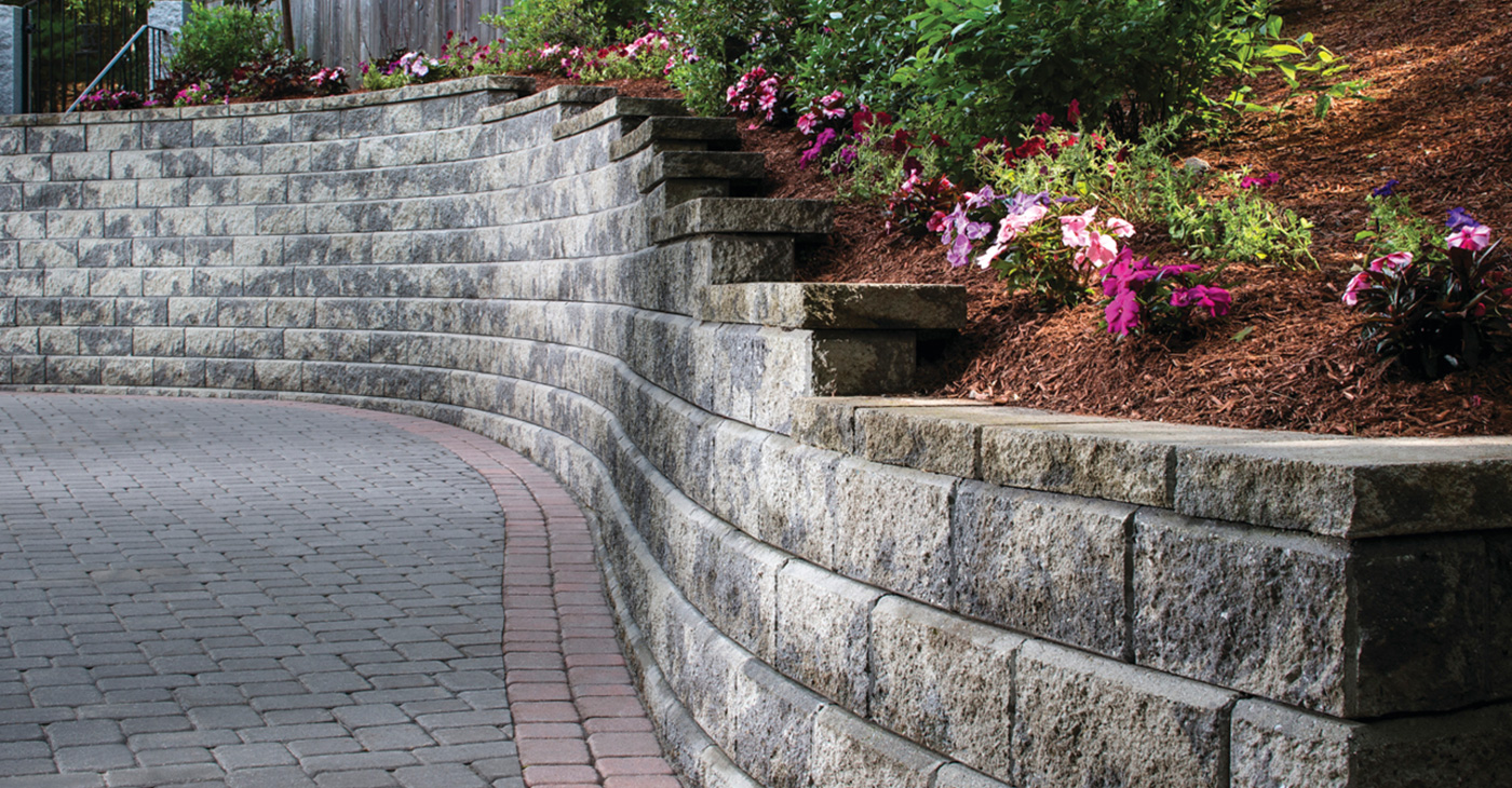 large stone retaining wall in boston massachusetts