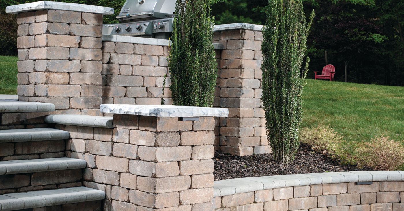brick backyard retaining wall in indianapolis indiana