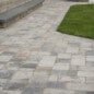 Close-up of the paver pattern.