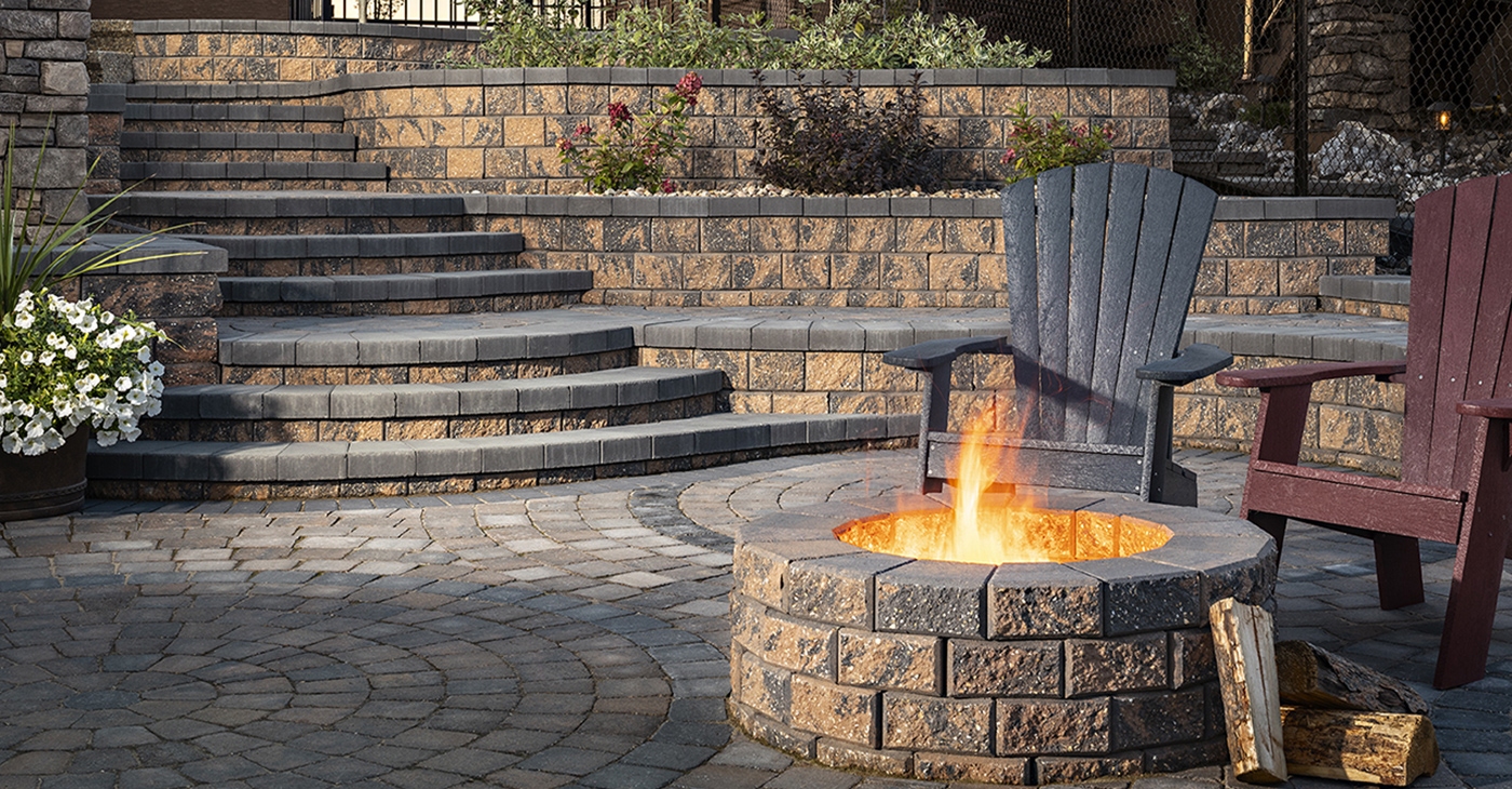 stone retaining wall hardscapes in calgary alberta canada